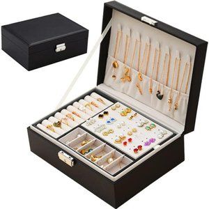 Stud Earring Organizer for Women Stud Jewelry Box for Earrings Necklace Jewelry